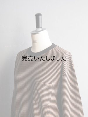 画像14: ENDS and MEANS(エンズアンドミーンズ) Horizontal Stripe L/S Tee ブラックストライプ