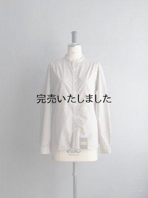 画像1: ASEEDONCLOUD(アシードンクラウド) Handwerker-ハンドベイカー- HW collarless shirt キャメルチェック