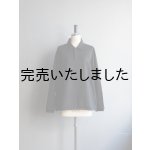 画像: Still By Hand(スティルバイハンド) コットンラミースピンドルポロシャツ ブラック
