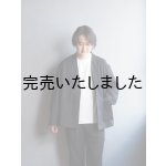 画像: LA MOND(ラモンド) NO-COLLAR SHARI JACKET-ブラック