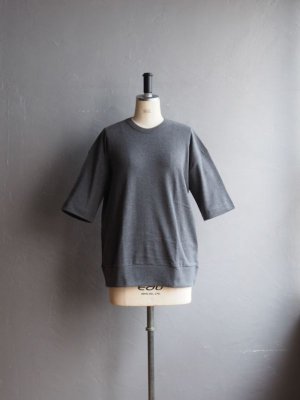 画像1: Gicipi(ジチピ) TONNO-コットンクルーネックリラックスフィットTシャツ グレー