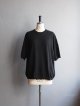 画像: Still By Hand(スティルバイハンド) リネンコットンニットTシャツ ブラック