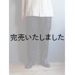 画像: 【再入荷】Still By Hand(スティルバイハンド) 塩縮ドライタッチコットンテーパードパンツ ブラックネイビー