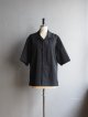 画像: Still By Hand(スティルバイハンド) ナイロンオープンカラーシャツ インクブラック