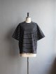 画像: Still By Hand(スティルバイハンド) ボーダー天竺Tシャツ ブラック×ホワイト