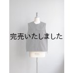 画像: Still By Hand(スティルバイハンド) ミリタリーライククルーネックベスト ブラック