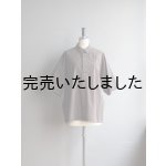 画像: Still By Hand(スティルバイハンド) ナイロン変形ラグランショートスリーブシャツ チャコールブラウン