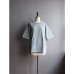 画像: Still By Hand(スティルバイハンド) 強燃天竺サドルスリーブTシャツ ペールブルー