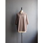 画像: Still By Hand(スティルバイハンド) カットソーポロシャツ モカベージュ