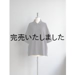 画像: Still By Hand(スティルバイハンド) カットソーポロシャツ ブラック