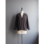 画像: LAMOND(ラモンド) TWILL TWIST CARDIGAN JACKET-ダークブラウン