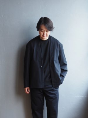 画像1: LA MOND(ラモンド) PONTE RELAX JACKET-ダークネイビー