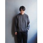 画像: Still By Hand(スティルバイハンド) サドルスリーブカットソー チャコール