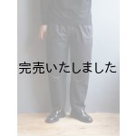 画像: Still By Hand(スティルバイハンド) ウールナイロン4タックテーパードスラックス インクブラック