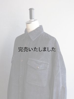画像10: alvana(アルヴァナ) CORDUROY LEATHER PATCH SHIRTS JACKET - インクブラック