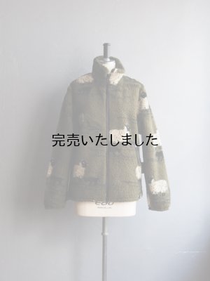 画像1: Farfield Original(ファーフィールドオリジナル) Fell Jacket-フリースジャケット-シープ&ラム オリーブ