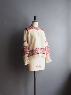 画像5: ASEEDONCLOUD(アシードンクラウド) Seiyako jacquard blouse オフホワイト