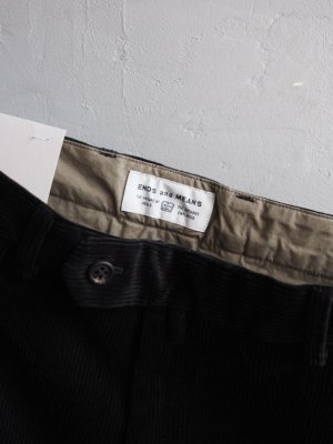 画像16: ENDS and MEANS(エンズアンドミーンズ) Grandpa Cord Trousers ブラック