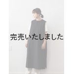 画像: 【再入荷】pub(ピューブ) コットンワッシャー ノースリーブワンピース ブラック