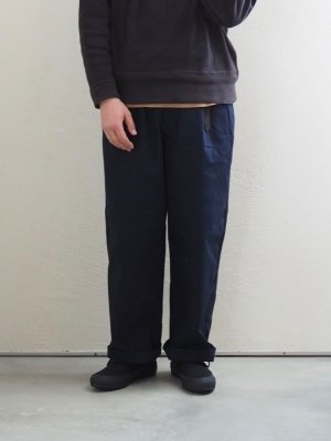 画像1: Still By Hand(スティルバイハンド) M-52ファブリックワイドチノパンツ ネイビー