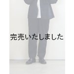 画像: Still By Hand(スティルバイハンド) ポリエステル製品染めイージーテーパードパンツ ブラックネイビー