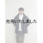 画像: 【再入荷】Still By Hand(スティルバイハンド)スタンドカラーパデットハーフコート ブラック 