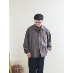 画像: Still By Hand(スティルバイハンド) コーデュロイシャツブルゾン カーキブラウン