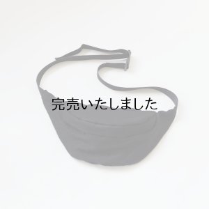 画像1: Still By Hand(スティルバイハンド) リネン×和紙ブレンド ウエストポーチ ブラック