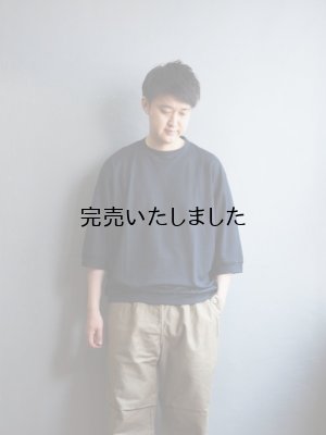 画像1: Style Craft Wardrobe(スタイルクラフトワードローブ) T-SWEATER 1/2 ラミーD.ネイビー