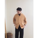 画像: Still By Hand(スティルバイハンド) 製品染めオーバーサイズシャツ ペールオレンジ