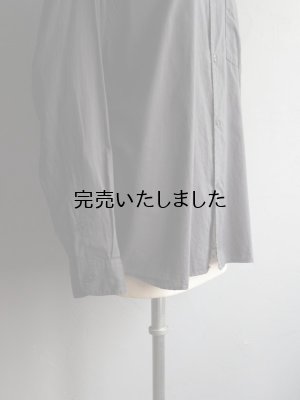 画像10: Still By Hand(スティルバイハンド) コットンシルク製品染レギュラーカラーシャツ チャコール