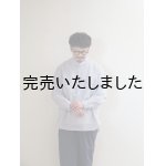 画像: Still By Hand(スティルバイハンド) コットンラミー プルオーバー バンドカラーシャツ グレーストライプ