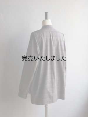 画像14: Still By Hand(スティルバイハンド) バンドカラーチェックシャツ チャコールチェック