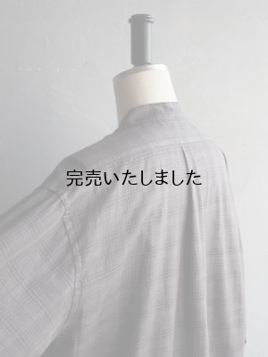画像16: Still By Hand(スティルバイハンド) バンドカラーチェックシャツ チャコールチェック