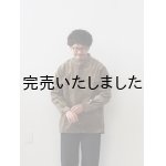 画像: 【再入荷】Still By Hand(スティルバイハンド) 10Wコーデュロイバンドカラーオーバーシャツ カーキベージュ