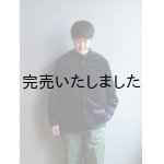 画像: 【再入荷】Still By Hand(スティルバイハンド) 10Wコーデュロイバンドカラーオーバーシャツ ネイビー