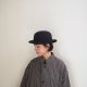 画像: Sashiki(サシキ) Bowler Hat with Horse Hair Band-ウールブラックミックス-