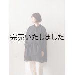 画像: Yarmo(ヤーモ) Gathered Tunic Shirts-ギャザーチュニックシャツ-インクブラック