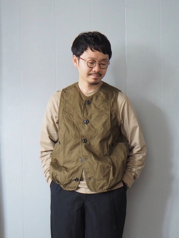 allinone(オールインワン) BAGGAROO vest VENTILE COTTON オリーブ